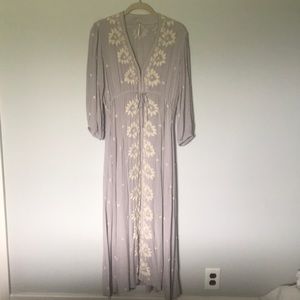 Free People Embroidered Fable Midi Dress